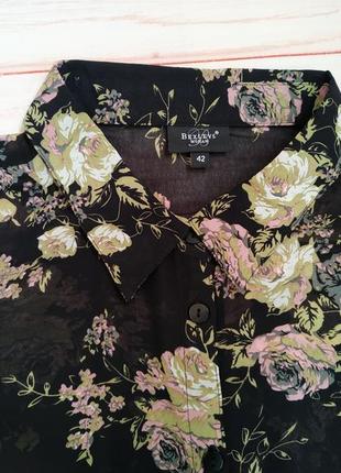 Блуза в цветочный принт2 фото