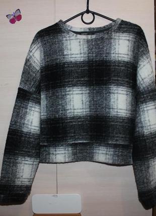 Стильна тепла кофта в клітку mango