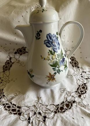 Германия фарфоровый чайник кофейник цветы  kahla8 фото