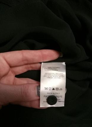 Отличная юбочка из италии с шифоновой вставкой спереди черная5 фото