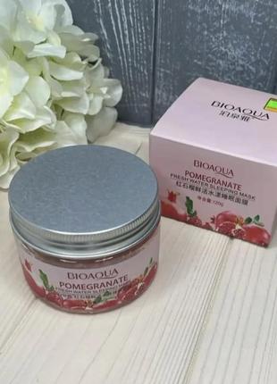 Маска гелева нічна з гранатом та мінералами bioaqua pomegranate fesh moisturizing mineral sleep  mask1 фото