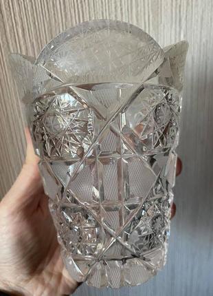 На подарунок! нова кришталева ваза з матовим напиленням2 фото