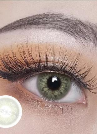 Линзы для глаз цветные серые. хорошее перекрытие своего цвета