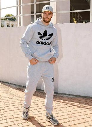 Костюм adidas сірий