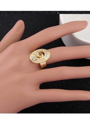 Елегантне кільце в стразах, безрозмірне, нове!!! арт. 8371