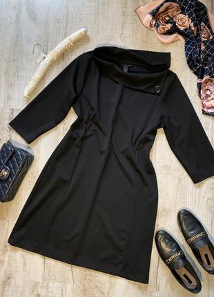 Платье по фигуре м-л базовое черное платье футляр офис дресс-код5 фото