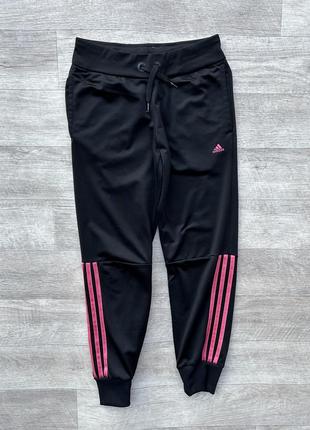 Adidas штаны 11/12 лет черные на манжете на девочку