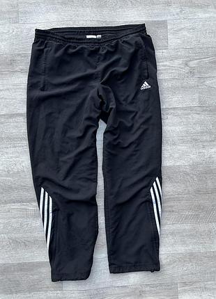 Adidas штаны l мужские черные на резинке спортивные