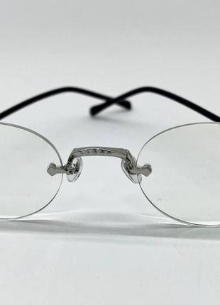 Очки компьютерные овальные безоправные с тонкими дужками