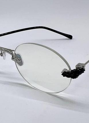 Очки компьютерные овальные безоправные с тонкими дужками