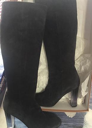 Замшеві чоботи демісезонні