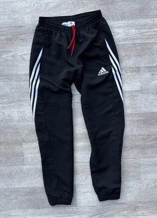 Adidas штаны s мужские черные на манжете