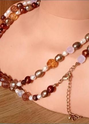 Ожерелье жемчуг, минералы, 1м.(100 см). 65,9 см.5 фото