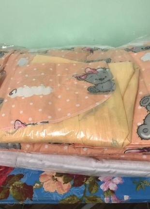 Набор постельного белья в детскую кроватку, бортики