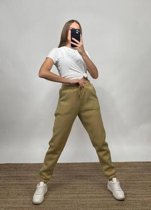 Штани жіночі теплі спортивні джогери на флісі2 фото