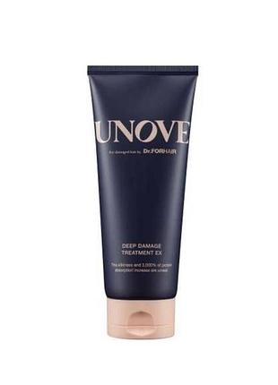 Протеиновая маска для поврежденных волос unove deep damage treatment ex, 207 мл
