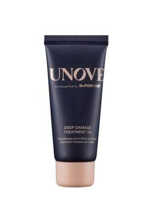 Протеиновая маска для поврежденных волос unove deep damage treatment ex, 40 мл1 фото