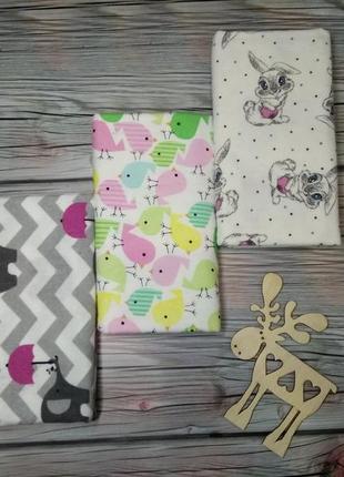 Пелюшки фланелеві теплі 3 шт