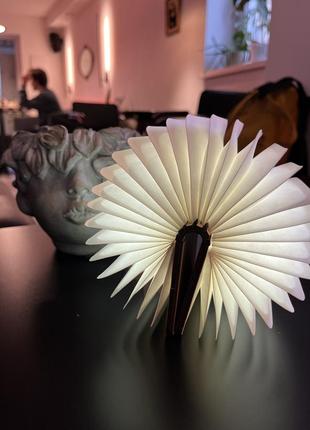 Книга светильник, светильник книга мини , со светящимися страницами , книга ночник