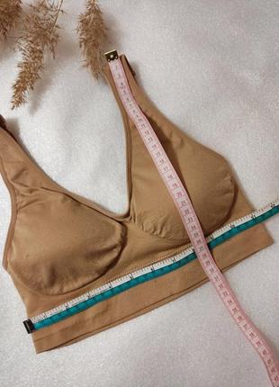 Телесный топ с поролоновыми вставками,s,m