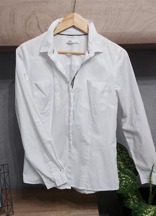 Классическая белая рубашка, офисная рубашка, рубашка.1 фото