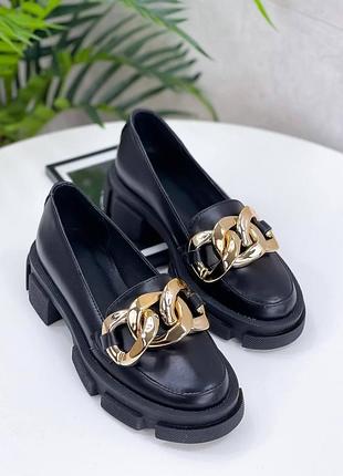 36-41 рр. туфлі нат. шкіра на платформі