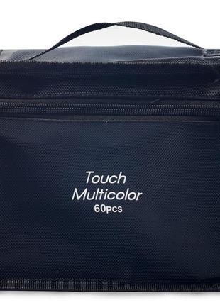 Набір кольорових спиртових маркерів для малювання і скетчинга 60 кольорів touch multicolor топ