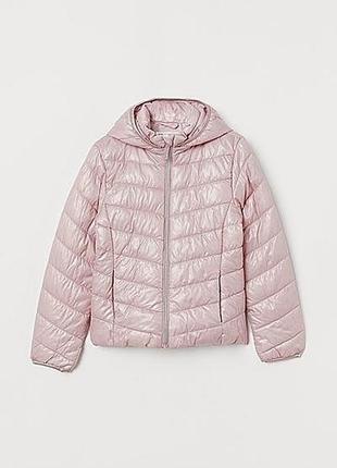 Лёгкая фирменная демисезонная деми куртка h&m англия нм на девочку стеганная