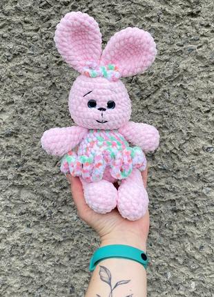 Плюшевий кролик для дівчинки, зайчик ручної роботи, іграшки для дівчаток