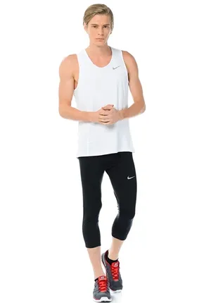 Тайтсы для бега nike tech 3\4 tight l /7399/4 фото