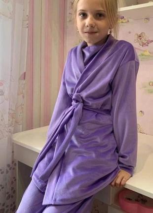 Велюровая пижамка / домашний комплект 4в16 фото