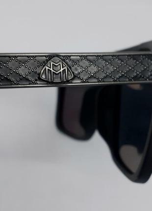 Maybach стильные мужские солнцезащитные очки черные матовые поляризированые7 фото