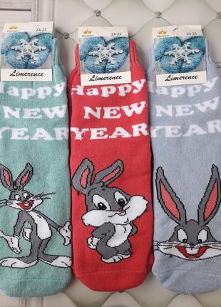 Носочки махровые с зайчиком