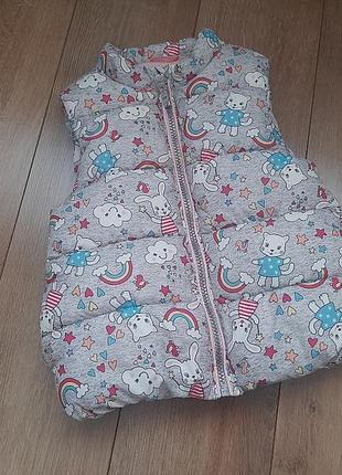 Безрукавка жилетка тепла для девочки