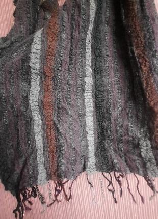 Дизайнерский красивый теплый шерстяной шарф стиль osks,pacini,rundholz   от  moment by moment5 фото