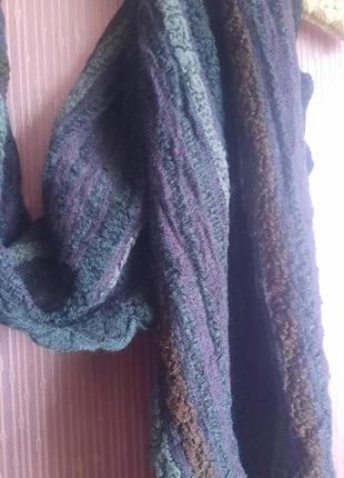 Дизайнерский красивый теплый шерстяной шарф стиль osks,pacini,rundholz   от  moment by moment8 фото