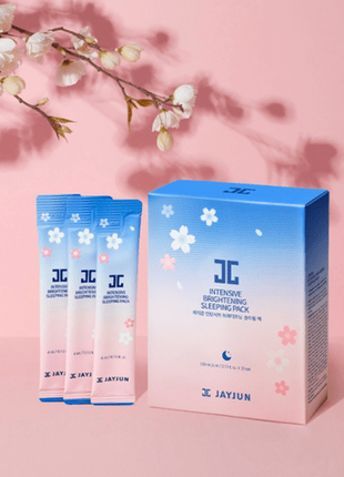 Ночная осветляющая маска для сияния кожи jayjun intensive brightening sleeping pack, 4 мл2 фото