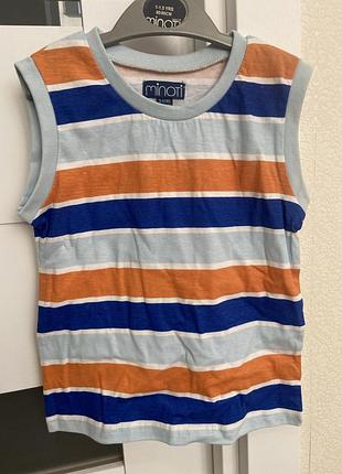 Новая майка на мальчика из натуральной ткани 3-4р