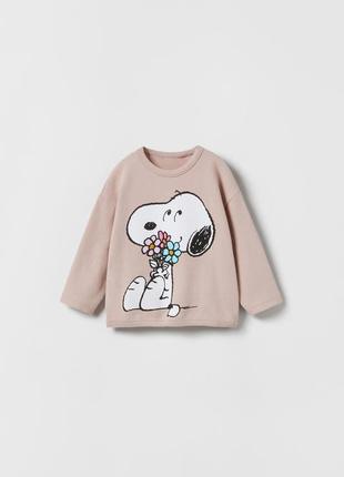 Кофта zara снупи р.104, 110
