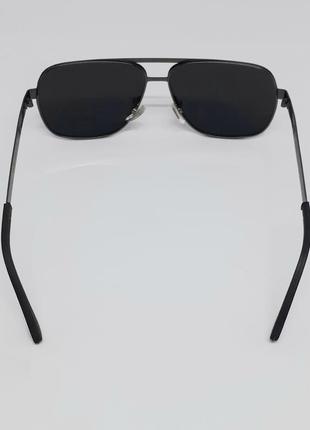 Lacoste очки мужские солнцезащитные черные поляризированые в сером металле4 фото