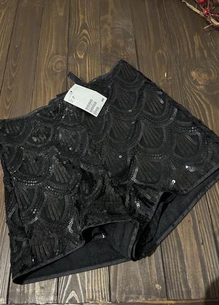 Шорты нарядные пайетки