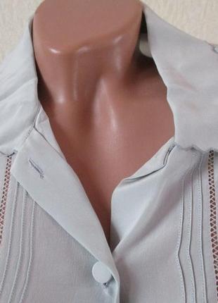 Блуза шовкова з вишивкою/100% шовк3 фото