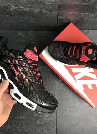 Кроссовки мужские текстильные nike air max tn весенние кросовки в стиле найк из плотной сетки черные с розовым2 фото