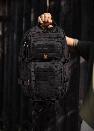 Військовий тактичний рюкзак combat із кордури на 30 л. у чорному кольорі