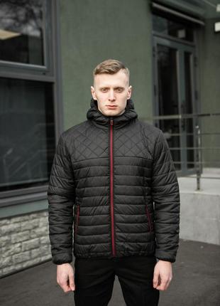 Курточка мужская из полиэстера осенняя удобная в черном цвете
