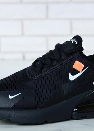 Чоловічі кросівки nike air max 270 весна-осінь молодіжні стильні в стилі найк під джинси чорні4 фото