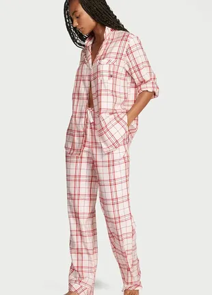 Пижама victoria’s secret оригинал фланелевая пижама в клетку