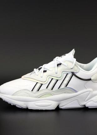 Мужские повседневные кроссовки белого цвета в стиле adidas ozweego белые кроссовки с черными полосками