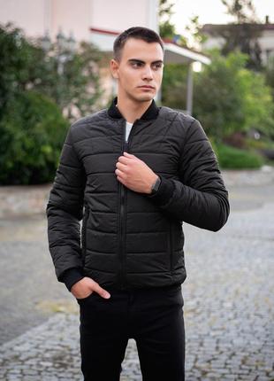 Мужской осенний бомбер pobedov  черный оригинал