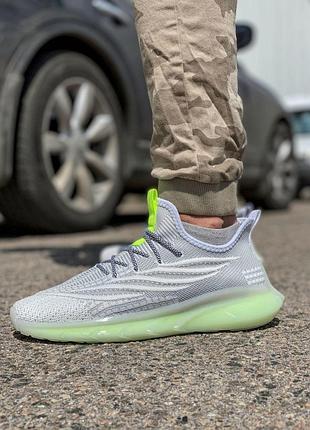 Серые мужские кроссовки летние текстильные повседневные кроссовки серого цвета с...